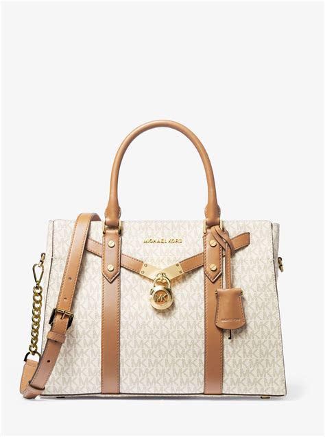 michael kors hamilton small logo satchel|Michael Kors nouveau Hamilton large.